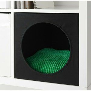 Brand New IKEA LURVIG Black Cat House 13x15x13 693.174.93 cat bed Kallax
